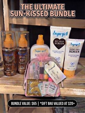 Sugargirl 5-Pc Shimmer Sunscreen & Cooling After Sun Body Care Set & BeautyGifts